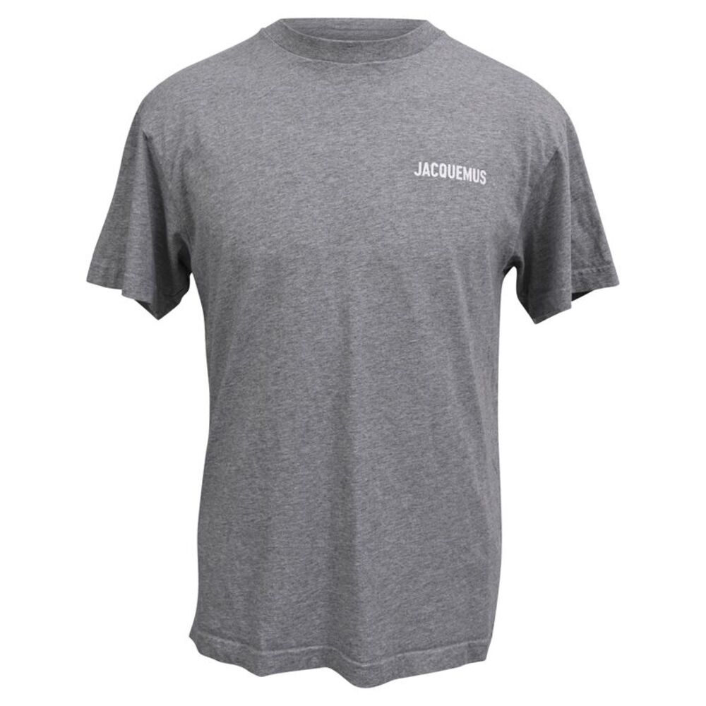 Jacquemus Logo Print T-Shirt in White Cotton